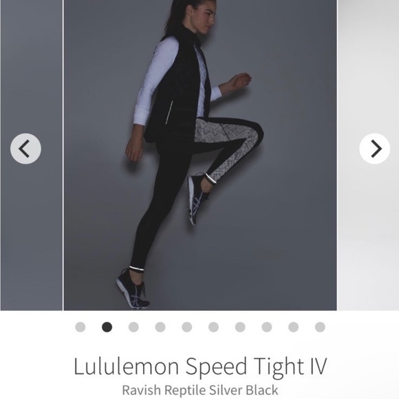 Lululemon special edition speed tight reflective‎ ravish reptile sz 6 - Picture 2 of 9
